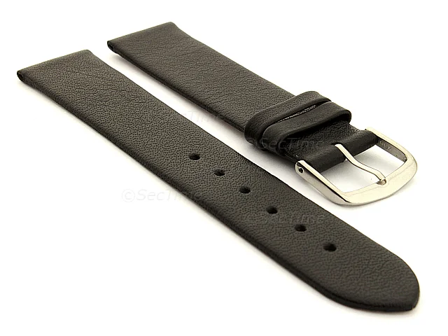 (image for) Genuine Leather Watch Band Madrid Black 19mm