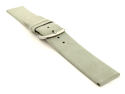 (image for) Suede Genuine Leather Watch Strap Malaga Grey 12mm (2)