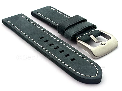 (image for) Leather Watch Strap Marina fits Panerai 24mm Matte Green