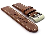 (image for) Leather Watch Strap Marina Gold Brown 20mm