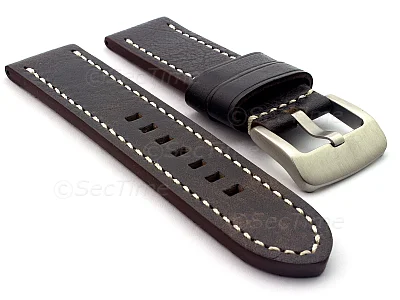 (image for) Leather Watch Strap Marina Retro Brown 22mm