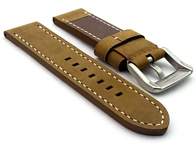 (image for) Leather Watch Strap Marina Matte Brown 20mm (1)