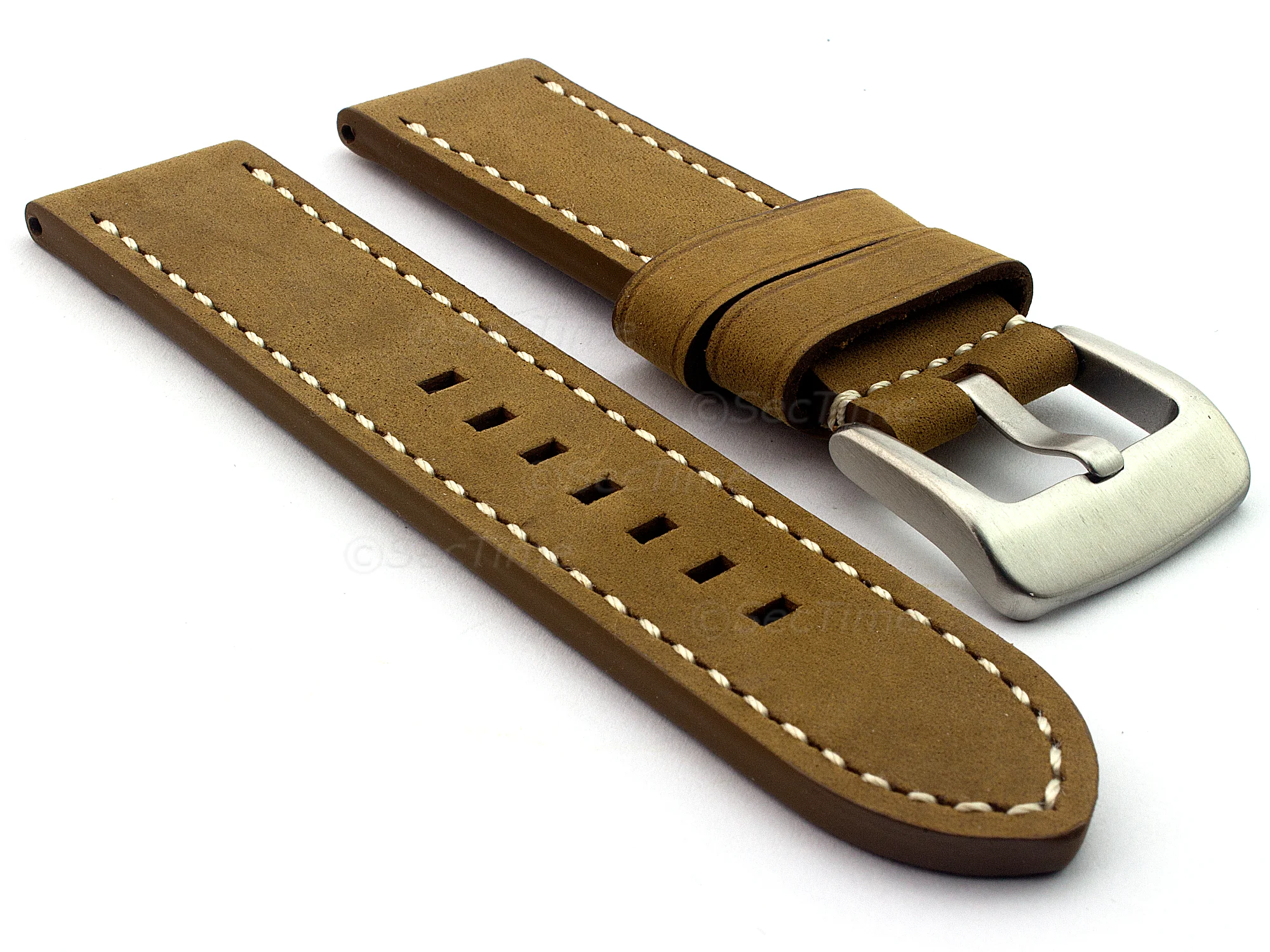 (image for) Leather Watch Strap Marina Matte Brown 20mm