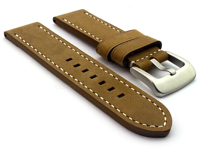 (image for) Leather Watch Strap Marina Matte Brown 20mm