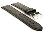 (image for) Genuine Crocodile Leather Watch Strap Miami CM Black 18mm