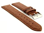 (image for) Genuine Crocodile Leather Watch Strap Miami CM Brown 22mm