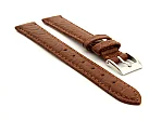 (image for) Genuine Crocodile Leather Watch Strap Miami CS Brown 12mm