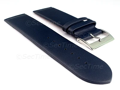(image for) 22mm Navy Blue Genuine Leather Watch Strap Band Milan Compatible with Skagen