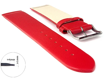 (image for) 22mm Red Genuine Leather Watch Strap Band Milan Compatible with Skagen (1)