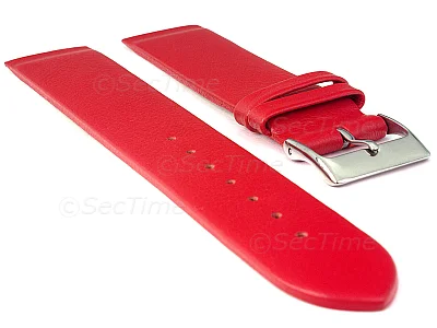 (image for) 26mm Red Genuine Leather Watch Strap Band Milan Compatible with Skagen