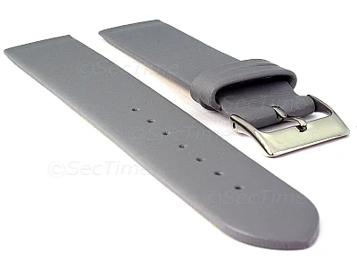 (image for) 12mm Grey Genuine Leather Watch Strap Band Milan Compatible with Skagen