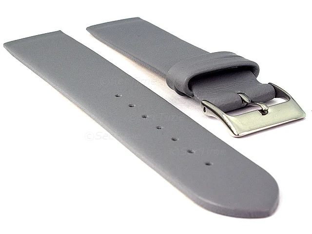 (image for) 14mm Grey Genuine Leather Watch Strap Band Milan Compatible with Skagen