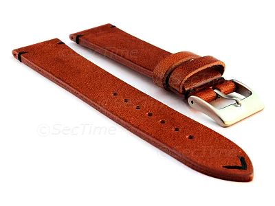 (image for) Genuine Leather Watch Strap Band Mirage Brown/Black 20mm