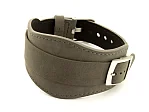 (image for) Genuine Leather One-piece Cuff Pad Watch Strap Band Moscow Grey 22mm