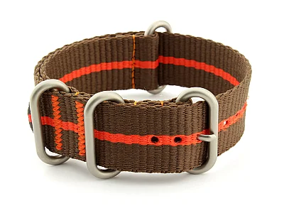 (image for) Nato Watch Strap CS Brown/Orange 18mm (1)
