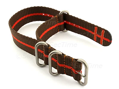 (image for) Nato Watch Strap CS Brown/Orange 18mm