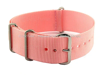 (image for) NATO G10 Watch Strap Military Nylon Divers (3 rings) Salmon 18mm 