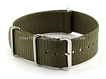 (image for) NATO G10 Watch Strap Military Nylon Divers (3 rings) Olive Green 22mm 