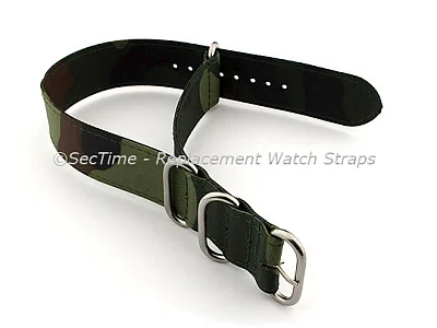 (image for) NATO G10 Watch Strap Military Nylon Divers (3 rings) Camouflage 22mm (1)