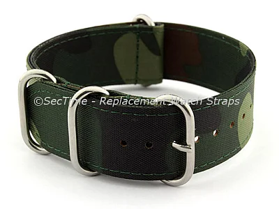 (image for) NATO G10 Watch Strap Military Nylon Divers (3 rings) Camouflage 18mm 