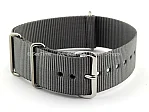 (image for) NATO G10 Watch Strap Military Nylon Divers (3 rings) Ash Grey 22mm 