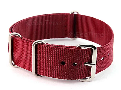(image for) Nato Watch Strap G10 Military Nylon Divers Maroon 20mm