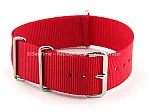 (image for) NATO G10 Watch Strap Military Nylon Divers (3 rings) Red 22mm