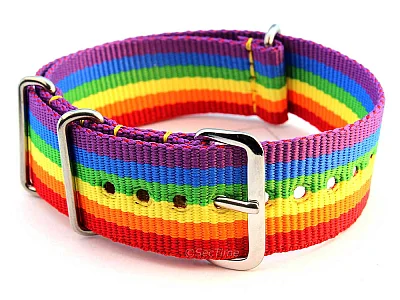 (image for) Nato Watch Strap G10 Military Nylon Divers Rainbow 20mm