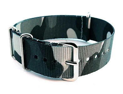 (image for) Nato Watch Strap G10 Military Nylon Divers Camouflage Grey 22mm