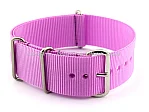 (image for) NATO G10 Watch Strap Military Nylon Divers (3 rings) Lilac 22mm 