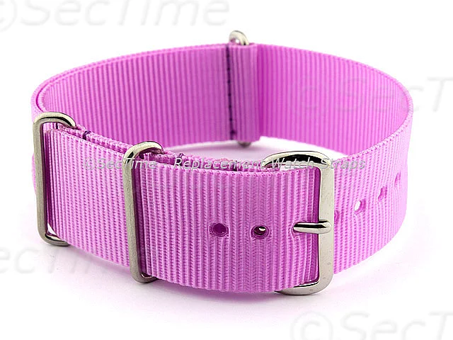 (image for) NATO G10 Watch Strap Military Nylon Divers (3 rings) Lilac 22mm 