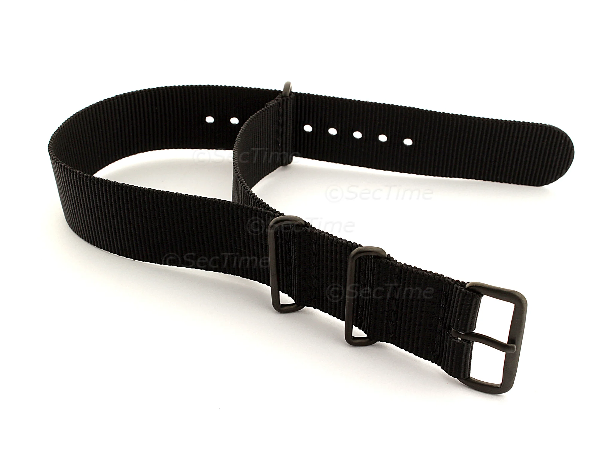 (image for) Nato G10 Nylon Watch Strap PVD Buckle Black 24mm