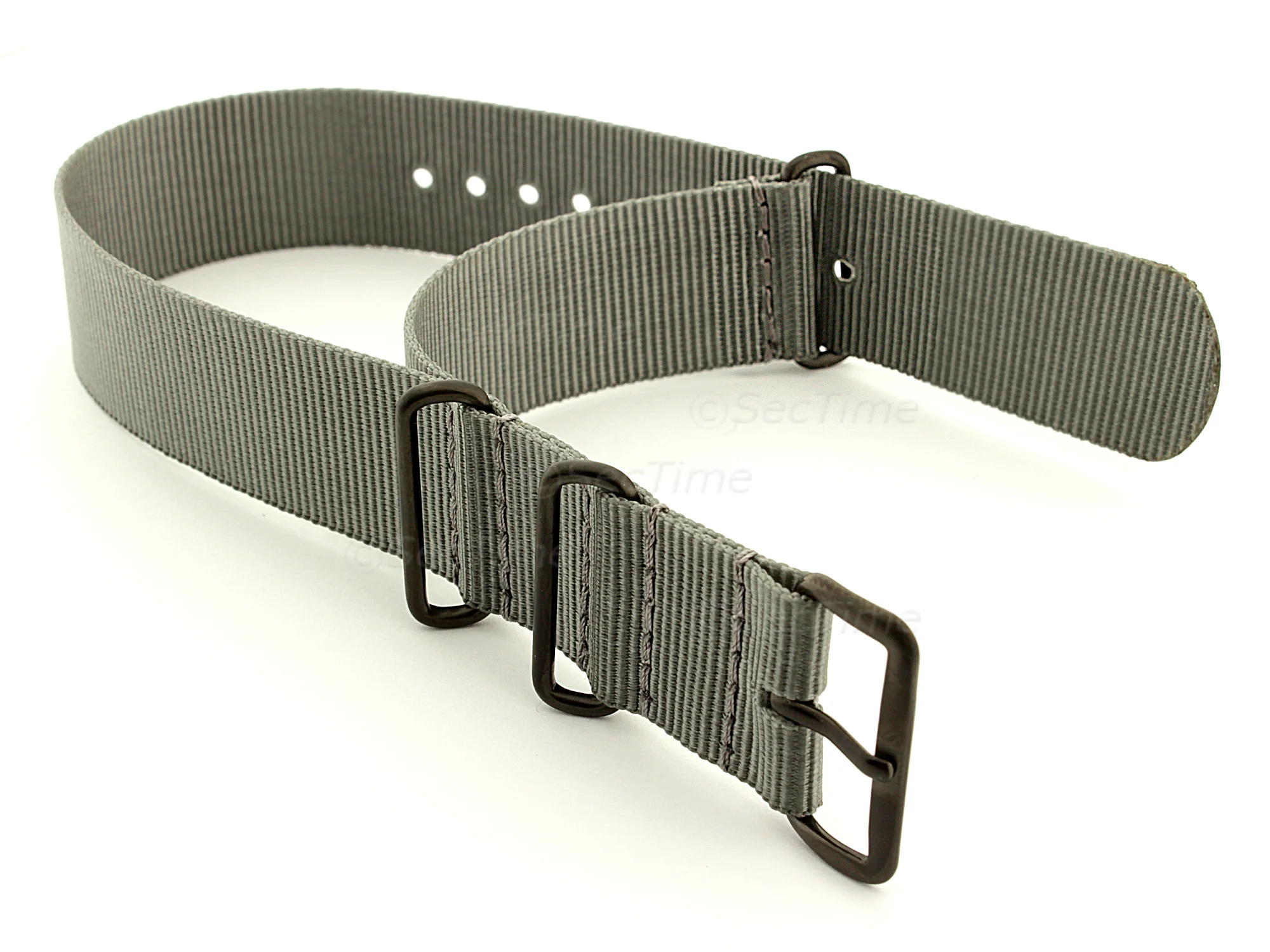 (image for) Nato G10 Nylon Watch Strap PVD Buckle Ash Grey 18mm
