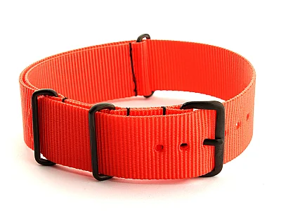 (image for) Nato G10 Nylon Watch Strap PVD Buckle Orange 24mm (1)