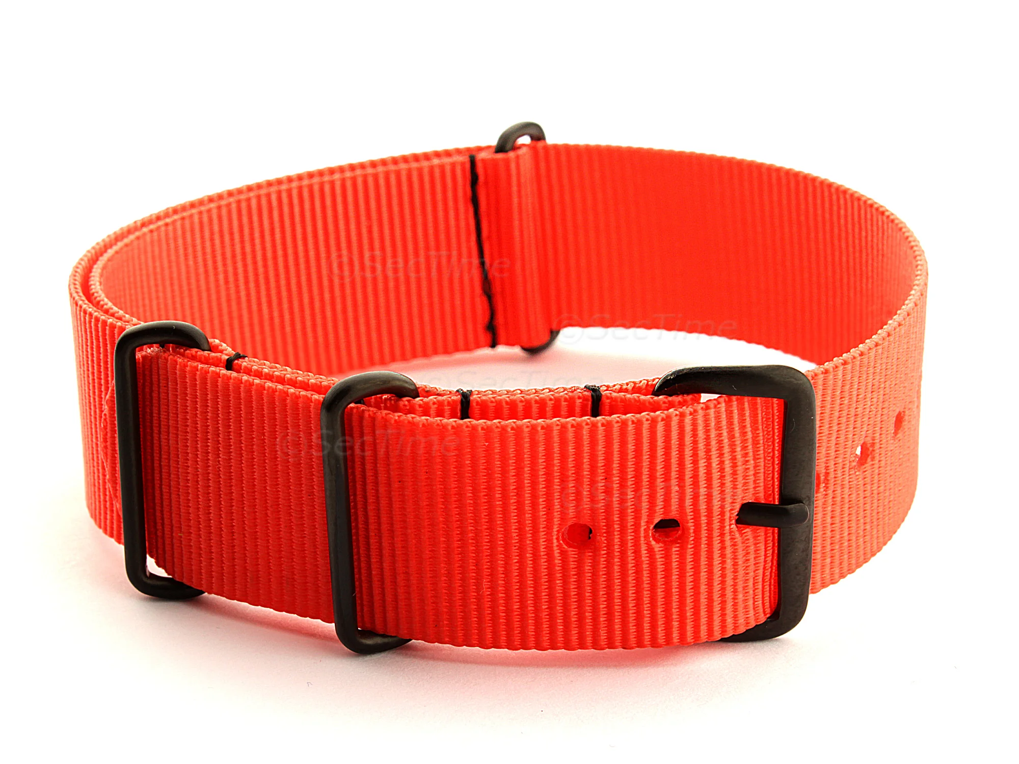 (image for) Nato G10 Nylon Watch Strap PVD Buckle Orange 24mm (1)