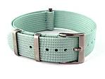 (image for) Ribbed Nylon Nato Watch Strap Military Divers Cyan 20mm