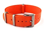 (image for) Ribbed Nylon Nato Watch Strap Military Divers Orange 20mm