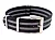 (image for) Ribbed Nylon Nato Watch Strap Military Divers Black/Grey (JB) 18mm