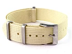 (image for) Ribbed Nylon Nato Watch Strap Military Divers Beige 20mm