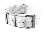 (image for) Ribbed Nylon Nato Watch Strap Military Divers White 20mm
