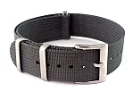 (image for) Ribbed Nylon Nato Watch Strap Military Divers Ash Grey 20mm