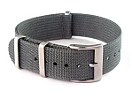 (image for) Ribbed Nylon Nato Watch Strap Military Divers Grey 20mm
