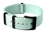 (image for) Ribbed Nylon Nato Watch Strap PVD Military Divers Cyan 24mm