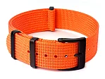 (image for) Ribbed Nylon Nato Watch Strap PVD Military Divers Orange 24mm