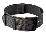 (image for) Ribbed Nylon Nato Watch Strap PVD Military Divers Ash Grey 19mm
