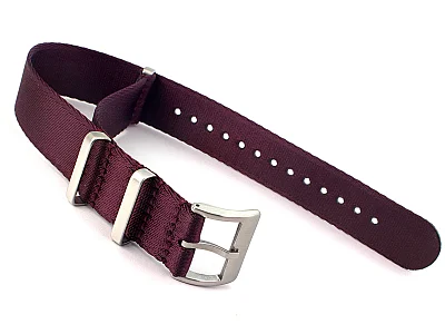 (image for) 20mm Burgundy Seatbelt Nato Watch Strap Military Divers