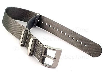 (image for) 20mm Grey Seatbelt Nato Watch Strap Military Divers