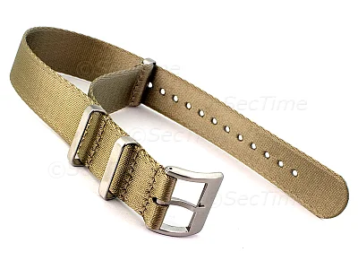(image for) 20mm Khaki Seatbelt Nato Watch Strap Military Divers