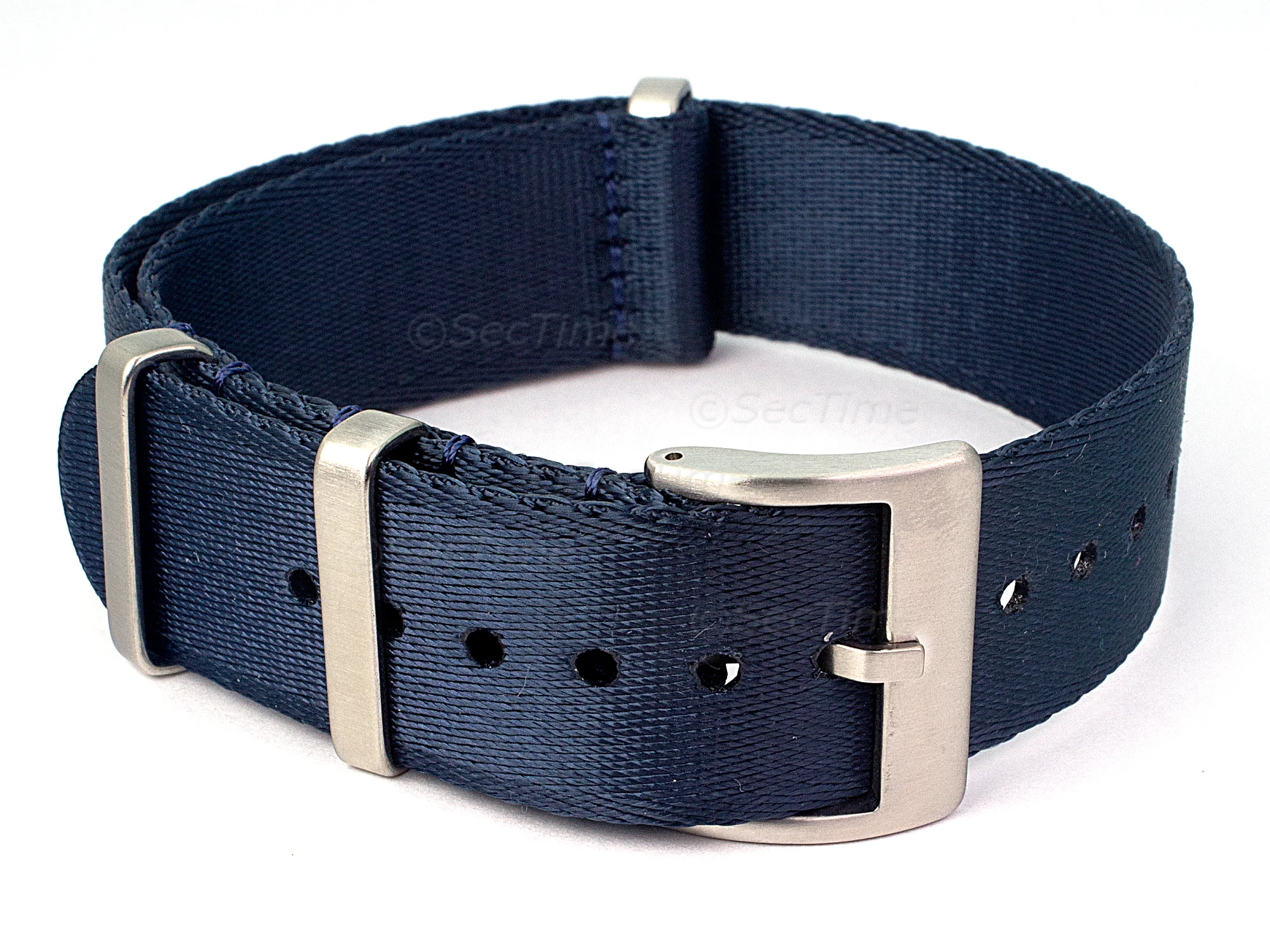 (image for) 20mm Navy Blue Seatbelt Nato Watch Strap Military Divers (1)