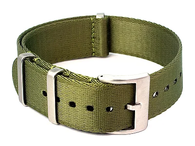 (image for) 22mm Olive Green Seatbelt Nato Watch Strap Military Divers (1)